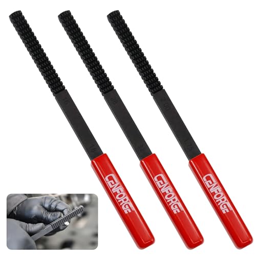 CENFORGE 3PCs Thread Restorer File Set Metric & SAE UNC UNF - Restorer Kit & Repair Tool for External Bolts Screws Pipes with Safety Caps