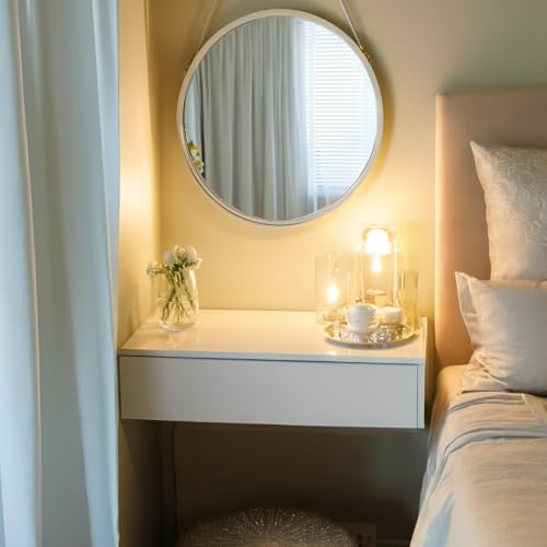 Penteadeira Suspensa com Gaveta Organizador para Maquiagem – MDF/MDP Certificado, 60x30x13 cm, Branco ou Preto, Montagem Fácil