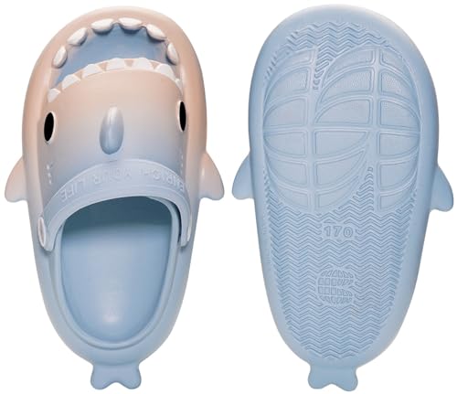 Image of KVbabby Kids Shark Slides Boys Girls Cloud Sandals | Cloud Sandals，Open Toe，Beach Pool Water Shoes，Slip-on，Lightweight，Non-Slip，Soft，Flexible，EVA Slippers