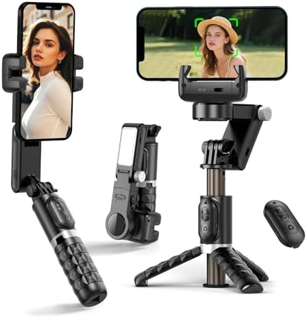 Estabilizador para Selfies de Celular, Estabilizador de Dois Eixo...