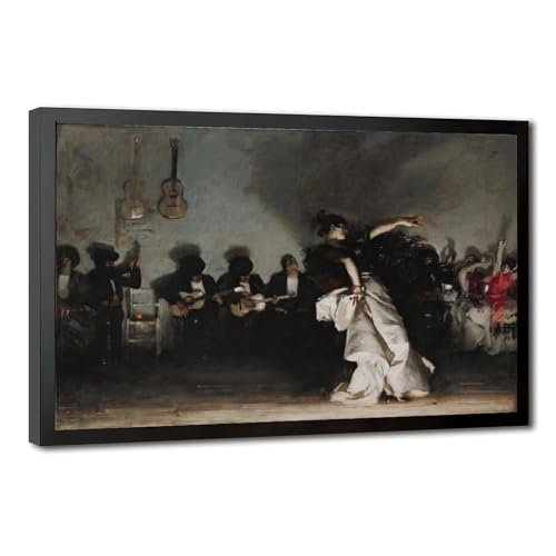 Impression sur toile John Singer Sargent El Jaleo WCYB Cadre de décoration murale 50,8x76,2 cm
