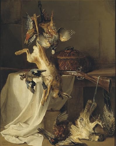 Image sur toile Nature morte au fusil Oudry pour habiller un grand mur vide