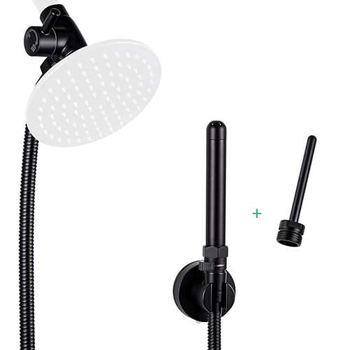 Image of Shower Enema System with 86 Inches Hose, Diverter, Water Control Valve for Men and Women Portable Cleaning, Enema Nozzle Kit Cleaner Attachment (Matte Black)