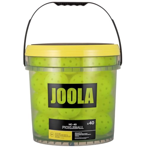 Image of JOOLA HC-40 Hardcourt Pickleball Balls with Storage Tube - USAP Approved Balls for Tournament Play - Durable Pickleballs for Indoor Play & Outdoor Courts