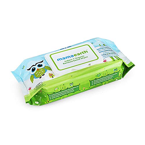 Image of Mamaearth Gentle Cleansing Natural Baby Shampoo, 400ml (White) & India's First Organic Bamboo Based Baby Wipes (Pack of 2)