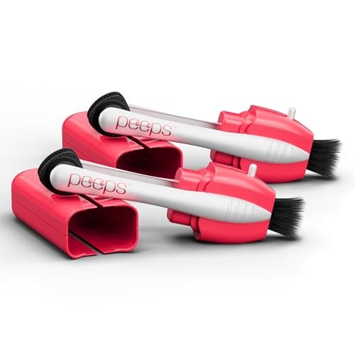 Image of CarbonKlean Peeps Glasses Cleaner - for Eyeglasses, Reading Glasses, and More - Lens Cleaner with Carbon Microfiber Tech - Injected Pink - 2 Count