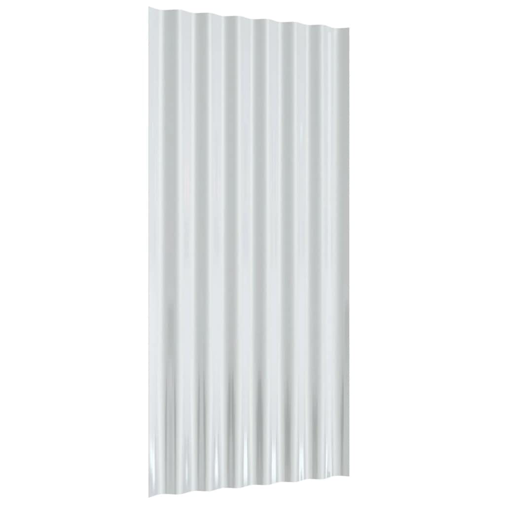 12 paneles de techo de acero galvanizado, 80 x 36 cm, chapa ondulada para cobertizos, cobertizos, cobertizos, garajes, jardines, techos