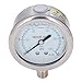 Hyuduo YN-60 Glycerin Filled Pressure Gauge, Stainless Steel, 1/4 NPT Thread, 0-10 MPa, Industrial Grade, for Air Water Hydraulic Oil Pressure Measurement