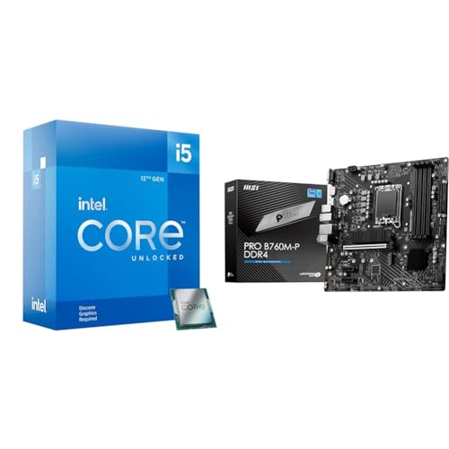 Intel Core i5-12600KF Desktop Processor + MSI PRO B760M-P DDR4 ProSeries Motherboard
