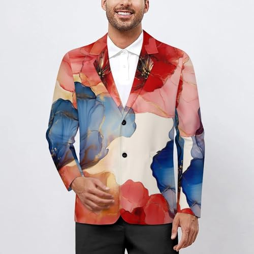 Alcohol Men's Slim Suit Long-Sleeve Prom Tuxedo Classic Two Button Business Jacket2