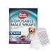 Simple Solution Disposable Dog Diapers for Male Dogs | Male Wraps with Super Absorbent Leak-Proof Fit | Excitable Urination, Incontinence, or Male Marking