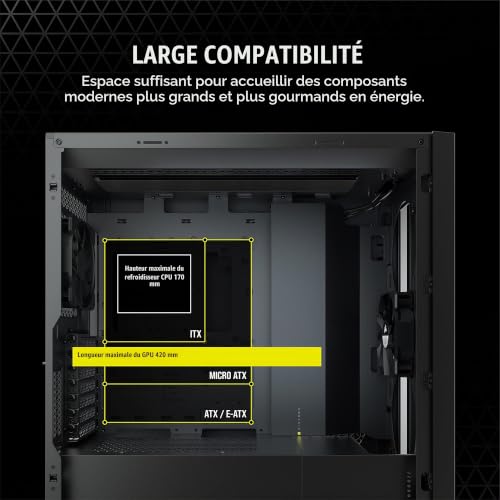 Corsair 5000D Tempered Glass Midi Tower Noir
