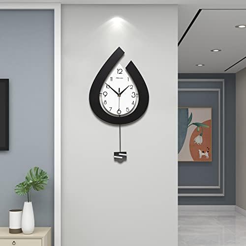 JTWALCLOCK Large Wall Clock for Living Room Decor Big Pendulum Modern Wall Clock Silent Non Ticking Battery Operated 28.7 Inch Wall Clock for Kitchen Bedroom Bathroom Office Indoor Home Decorative