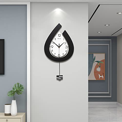 Jtwalclock Large Wall Clock For Living Room Decor Big Pendulum Modern Wall Clock Silent Non Ticking Battery Operated 28.7 Inch Wall Clock For Kitchen Bedroom Bathroom Office Indoor Home Decorative #TOP29