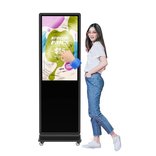 JIYANG 37 Inch Touchscreen Digital Signage Kiosk Ultra HD IPS Business Display with Android OS Support Split Screen and HDMI Input Ideal for Events and Office Spaces