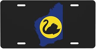 Flag Map of Western Australia License Plate 6×12 Inch Aluminium Car Front License Plate Novelty Metal Vanity Tag Car Front Tag