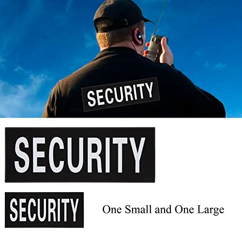 Reflektierende Security Klett Aufnäher Set Klettsticker Reflektorband Klettsticker Security Nachtsichtbarkeit Security Nylon Hook Loop Patch für Vest Tactical Hundegeschirr Weste Kragen, 2 Patches