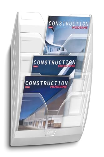 Image of CEP 5 Compartments Wall File - White/Crystal