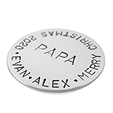 Custom Golf Ball Marker - Personalized with Your Special Message or Names - Hand Stamped Sterling Silver