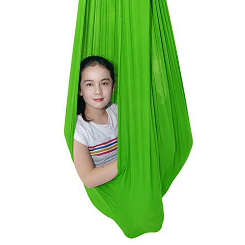 TANGIST Therapie Schaukel for Kids Child and Teens Kinder Hängematte Schaukeltuch Sensorische for Sensorische Bedürfnisse Autismus ADHS SPD (Color : Grass Green, Size : 150x280CM/59x110in) Cover