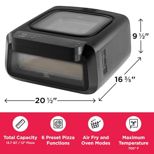 Image of Frigidaire Indoor Pizza Oven, 700F Stone Bake, w /Pizza Peel, 12-Inch Pizza