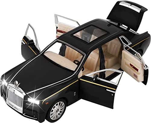 Image of 4 Wheel Drive Metal Car Pull Back with Open Doors|Engine Cover|Tail with Front and Rear Light & Music Great Gift for Boys and Girls Above Multicolor(Rollss Roycee)