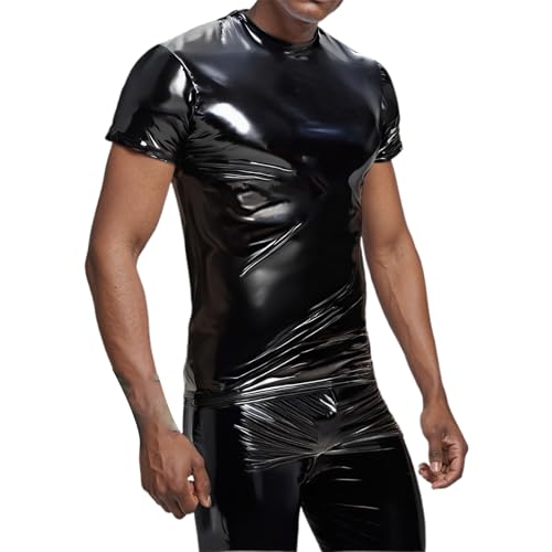 T-shirt décontracté pour homme au design élégant à col rond uni