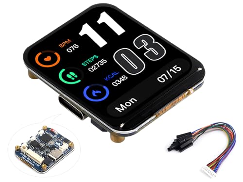 Image of ESP32-S3 Development Board with 1.69inch LCD IPS Display 240x280 Pixels 262K Color,USB Type-C Embedded ST7789V2 Display Driver, Accelerometer and Gyroscope Sensor, Support 2.4GHz W-i-F-i /Blue-too-th 5