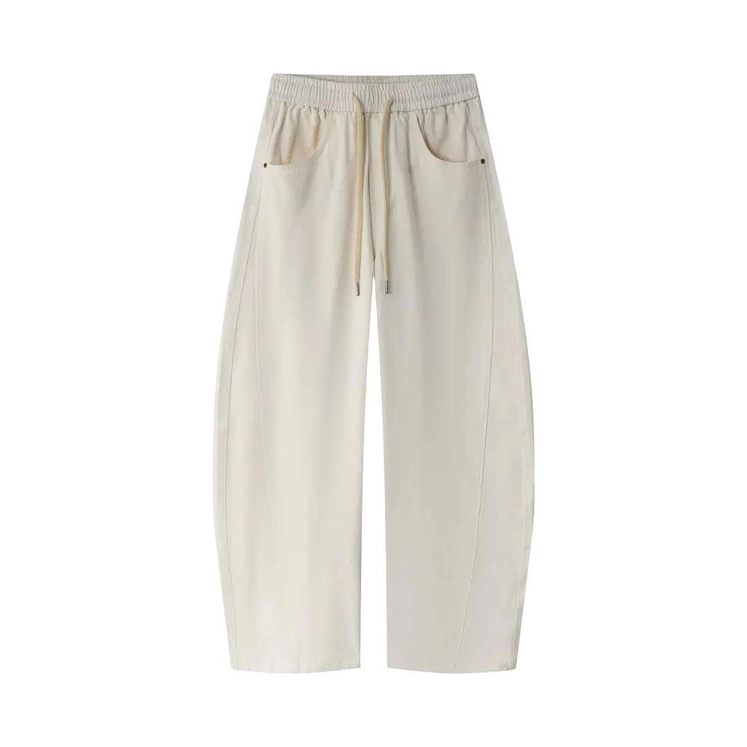Mens Heavy Washed Jeans Drape Style Loose Straight High Street