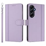 rongki Flip Wallet Case for Samsung Galaxy A55 5G, PU Leather Phone Cover with 9 Card Slots | Cash Pocket | Wrist Stap | Magnetic Closure | Kickstand Phone Case for Samsung A55 5G, Lavender