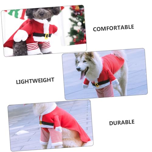 Disfraz de Santa Claus para perros y gatos 5XL rojo miniatura 7