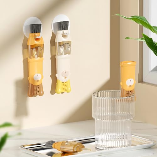Image of 5 in 1 Cup Lid Cleaning Brush, Multifunctional Crevice Portable Cup Lid Cleaning Brush for Home Kitchen Crevice Cleaning Tools for Bottles, Gap Tight Spaces Cup, 2 Pcs