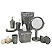 Zenna Home Altair Waste Basket, Pewter Finish Bathroom Accessory