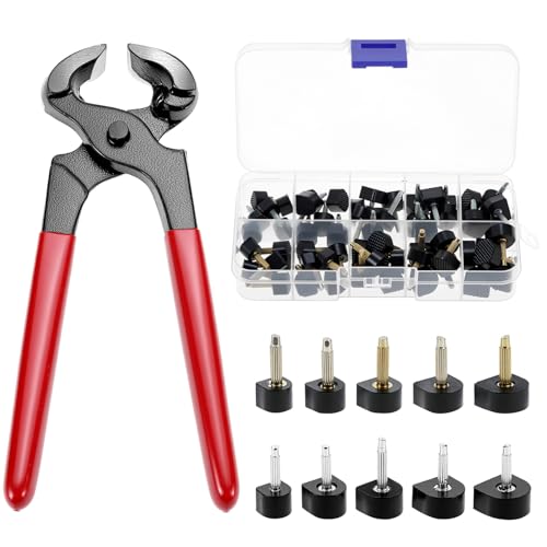 QWORK Shoe Heel Repair Kit 30 Pairs, 5 Sizes (8-12mm)