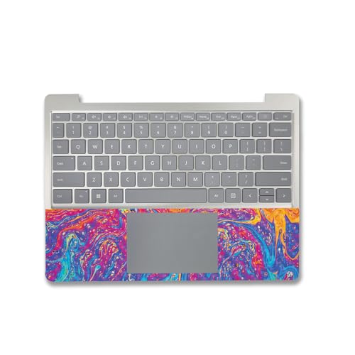 Image of MightySkins Carbon Fiber Skin Compatible with Microsoft Surface Laptop Go 3 (2023) Full Wrap Kit - Paint Currents | Protective Durable Textured Carbon Fiber Finish | Made in The USA