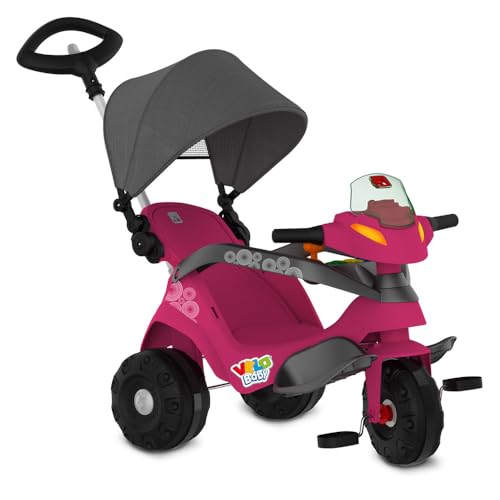Velobaby Reclinavel C/Capota Passeio & Pedal (Rosa) Bandeirante
