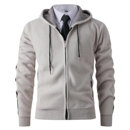 Suéter con capucha para hombre con forro de felpa grueso invierno
