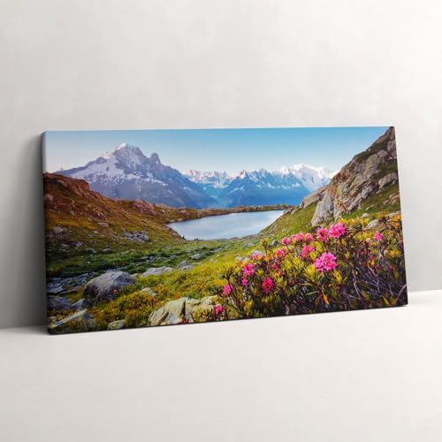 Tableau Photo sur Toile panorama montagne 120x60cm décoration salon Glacier du Mont Blanc
