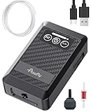 Pawfly Aquarium Luftpumpe Lithiumbatterie Typ C Wiederaufladbare Sauerstoffpumpe für 20-75 L Fischbecken Tragbare Leise Lebendköder Belüfter Pumpe für das Angeln im Freien und Stromausfälle