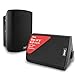 Pyle 6.5-Inch Wall Mount Waterproof Bluetooth Speaker System – Indoor/Outdoor Audio Pair with Built-in Digital Amplifier, Weather-Resistant Housing, High-Power Sound, Easy Installation (Black)