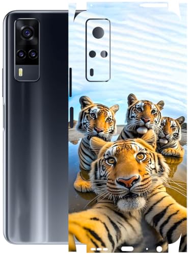 Image of AtOdds - Full Body Back Screen Guard Protector Film - Lamination Wrap Skin Sticker Compatible with VIVO Y31 | Scratchproof Matte Finish (Selfie)