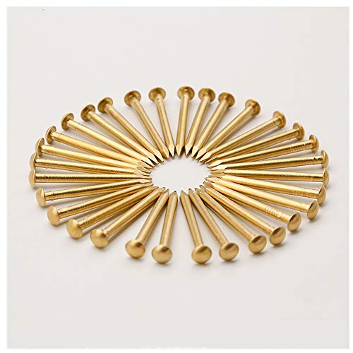 Hardware Nails, concrete nail, Brass Nails, Pure Copper, Round Small, Drum, 30 pieces-21 * 2mm(8 * 1.2mm) miniatura 6