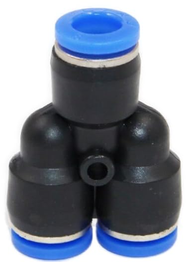Pneumatic Y Connector Hose Connector IQS 10mm Pack of 3, Black/Blue, Y-Verbinder diameter 10mm - Image 4