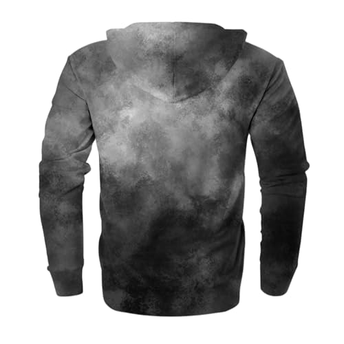 Ymosrh Men's Hoodies, Tie Dye Print Long Sleeve Zip Up Hooded Sweatshirt Pullover with Pocket, M-3XL2