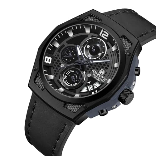 Image of NAVIFORCE NF8051L Distinctive and Elegant Genuine Leather Analog Watch