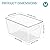 Vtopmart Clear Plastic Storage Bins, 6 PCS Pantry Organizer Bins with Handle for Refrigerator, Fridge, Cabinet, Kitchen, Countertops, Cupboard, Freezer Organization,Medium