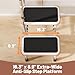 Bed Steps for High Beds for Adults, Heavy Duty Step Stool with Adjustable Handle for Elderly, Large Anti-Slip Platform, Support up to 400lbs, Safety Step Stools for Bathroom, Outdoor & Car Use
