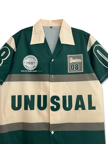 Mens Casual Stylish Shirts Hawaiian Short Sleeve Button Down Shirts Streetwear Y2K Summer Beach Shirts4