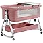 Pink (Includes mosquito net, mat, changing table, storage basket)