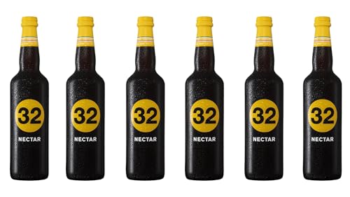 32 Via dei Birrai – Nectar - Birra bruna al miele di castagno - Vegana, Non Filtrata, Non Pastorizzata – 6 bottiglie da 75cl – 8% vol.